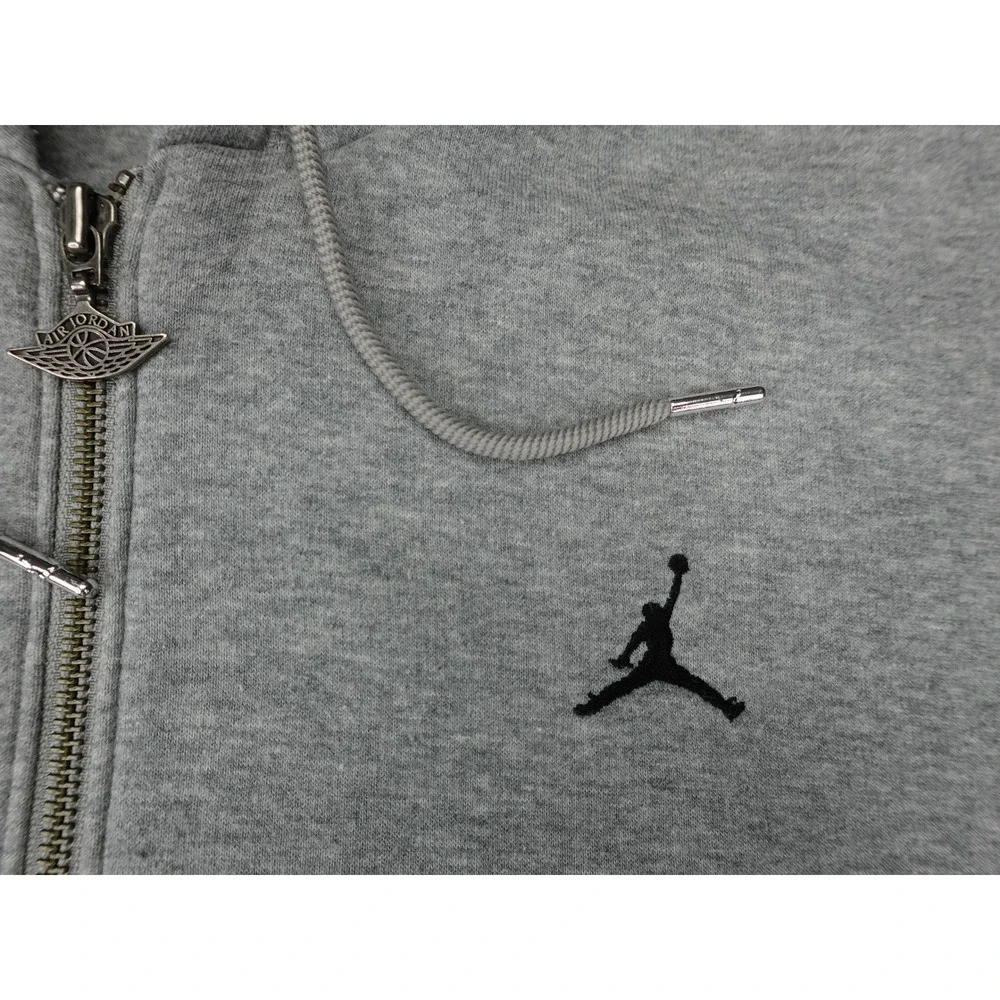 Jordan Full Zip Hoodie Mens Large Gray Jumpman Logo 355370-063 SAMPLE